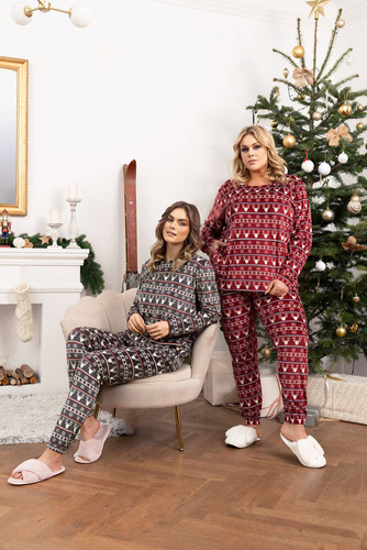 Iceland Fleece női szett olasz divat - grafit nyomtatás