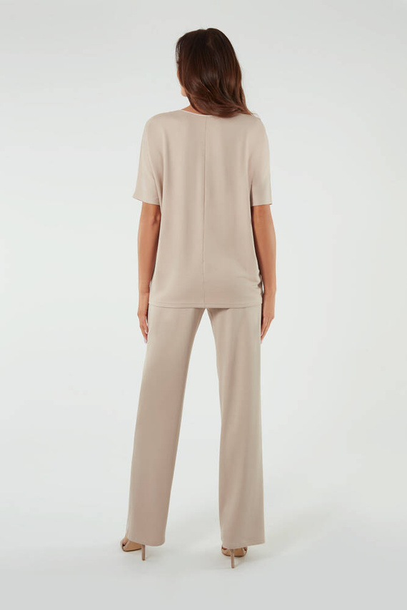 Soler Női hosszú nadrág Olasz divat - bézs