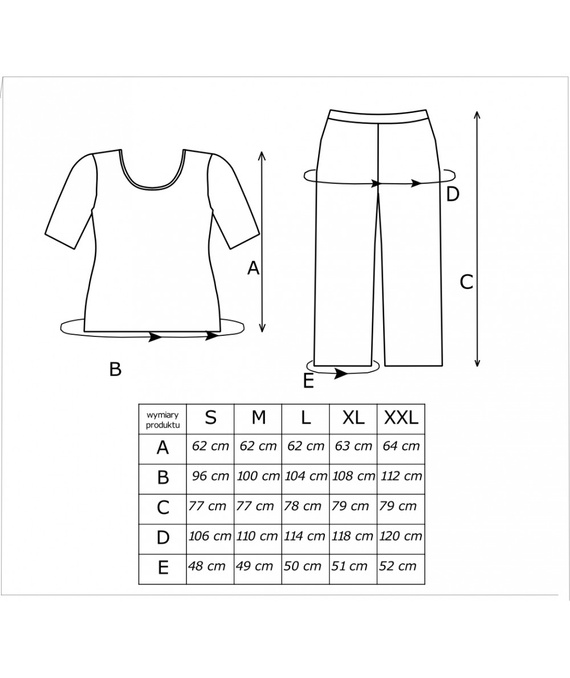 Caroline 3/4 Donna - női pamut pizsama virágmintás, rövid ujjú és 3/4-es nadrággal