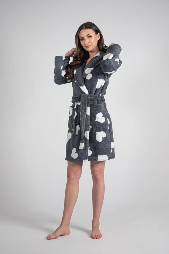 671 Hearts Rövid női köntös Forex - grafit