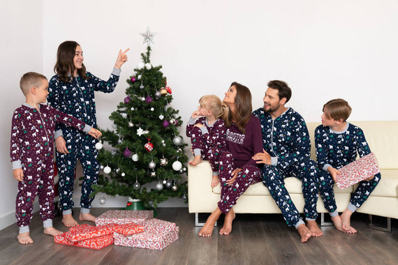 Ava Női hosszú ujjú pizsama és nadrág Italian Fashion - tengerészkék mintás