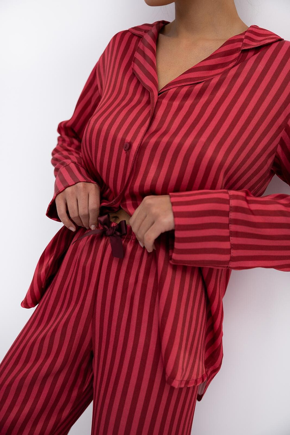 Rosemary Sensis női pizsama - viszkóz, cipzáras, csíkos