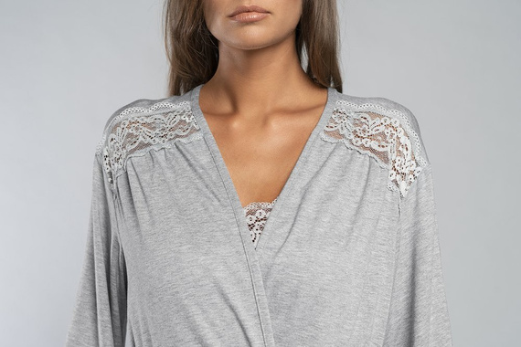 Samaria köntös olasz divat 3/4 ujjú - szürke