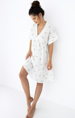 Nastia muszlin hálóing Sensis - ekrü színű