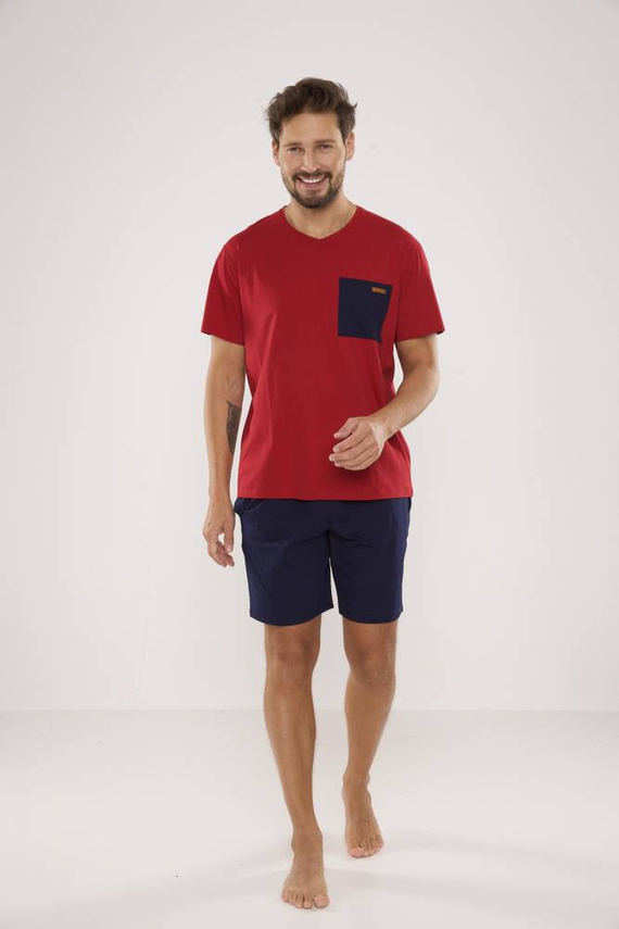 646 Kevin Férfi pizsama De Lafense - gesztenyebarna színű