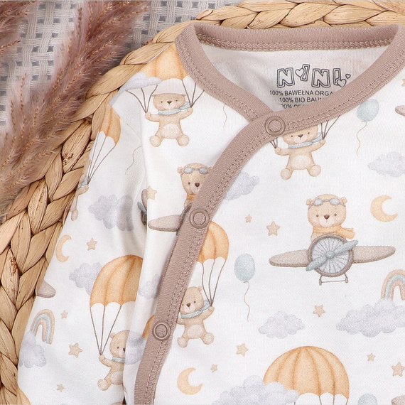 ABN-5501 Sky Journey Envelope bodysuit Nini | Organikus pamut újszülött baba számára