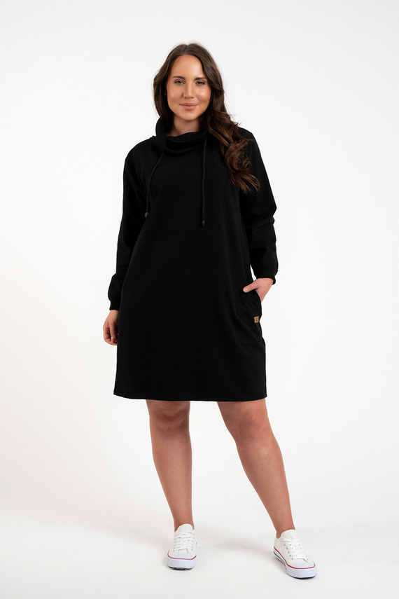 Malmo női hosszú ujjú tunika Italian Fashion - fekete