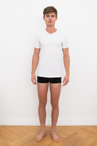 Ikar Férfi póló, cowl neck Olasz divat - fehér