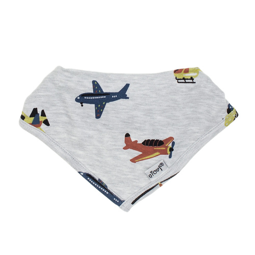 219076 Willy baba sál Nicol - pamut, szürke, repülőgépekkel