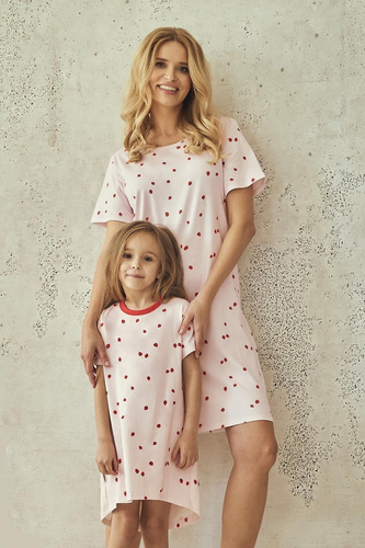 Maia 3546 Taro lány hálóing – pamut, rövid ujjú, színes mintás