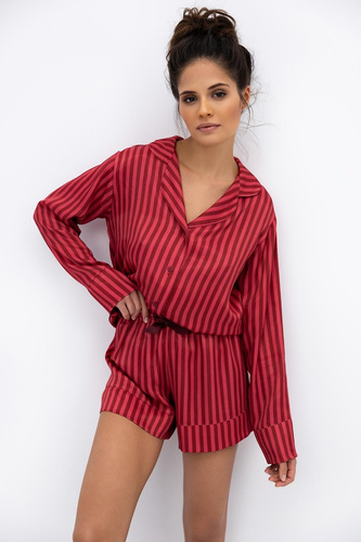 Vivienne Sensis női pizsama - viszkóz, cipzáras, csíkos