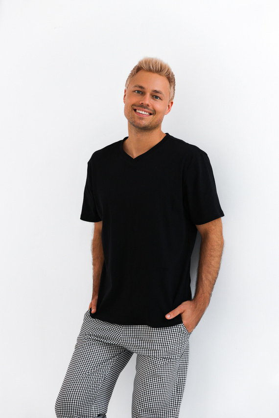 Pedro Férfi pizsama Sensis - fekete