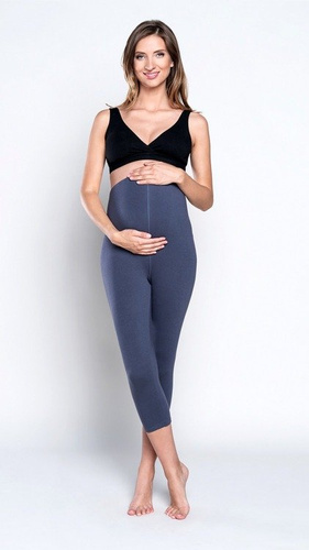LEGGINS 3/4 PREGNANCY Graphite Olasz divat