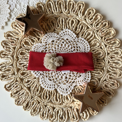 Mamatti Lányok karácsonyi szalagja OK01 Boldog karácsonyt - piros, elegáns szalag lányoknak