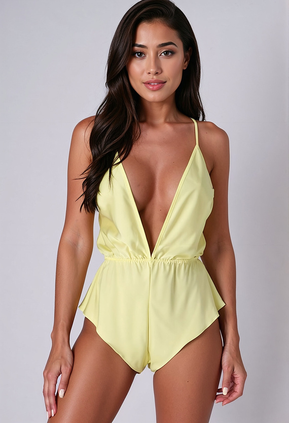 Sensie Body Lemon Passion sárga - elegáns női bodysuit