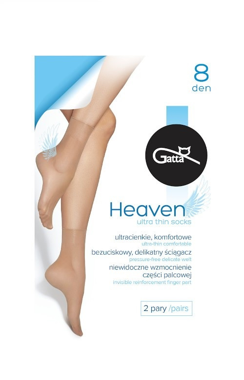 Zokni Gatta Heaven 8 den daino-less, 2 párban csomagolva, ultra vékony