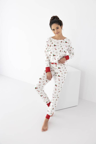 Samantha Sensis női pizsama -ecru színű