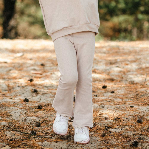 Simply Comfy gyermek leggings harang alsó Eevi bézs - 100% pamut, kényelmes és elegáns