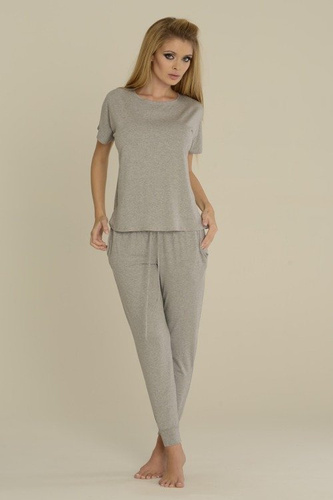 524 Paula Női pizsama De Lafense - világos melange