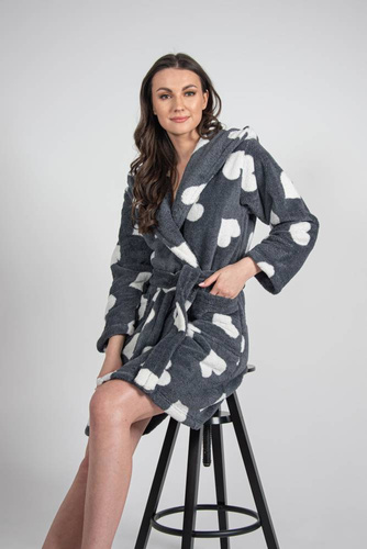 671 Hearts Rövid női köntös Forex - grafit