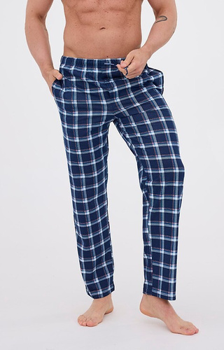 691/61 Cornette férfi pizsamanadrág - hosszú, kockás, pamut, pamut