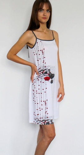 428 Alejandra III Forex pánt nélküli hálóing - fehér