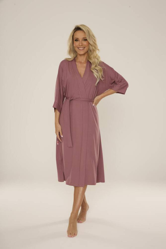 942 Visa Hosszú fürdőköpeny De Lafense - bogyósgyümölcsös