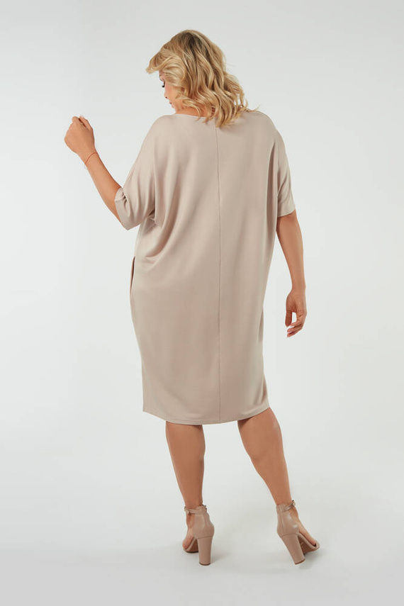 Soler női rövid ujjú tunika Olasz divat - bézs