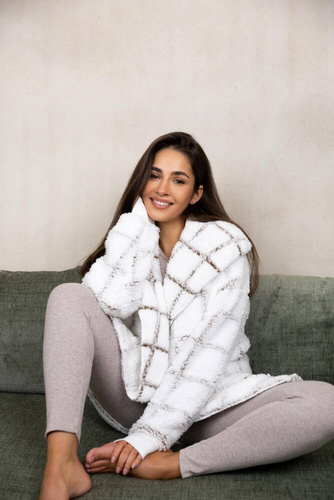 Sensis Delphine kardigán - fehér-csíkos