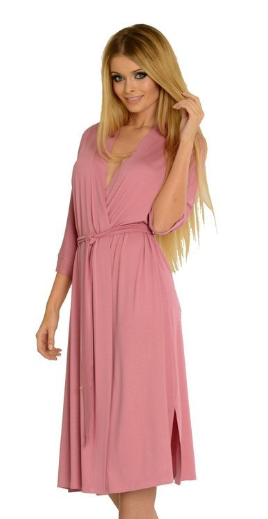 942 Visa Hosszú fürdőköpeny De Lafense - piszkos rózsaszín