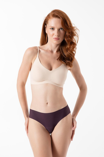Sötét szilva Simple Brasil bikini alsó Julimex sötét szilva- sima mikroszálas, ultra vékony szélekkel