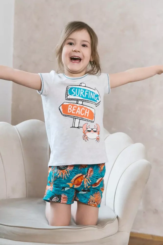 Oceania Lányok pizsamája Italian Fashion - melange/print