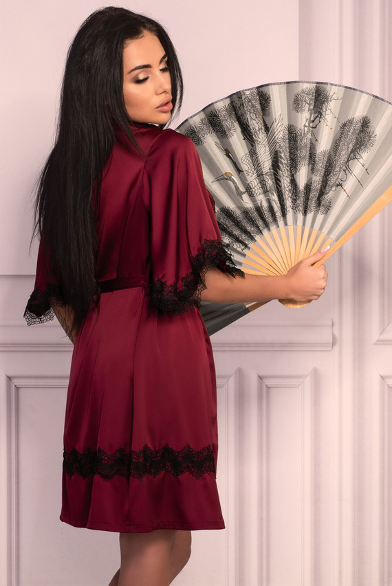 Aresmina LC 90564 Cherry Mahagóni Collection női köntös LivCo Corsetti