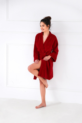 Női gördülő köntös Sensis - piros