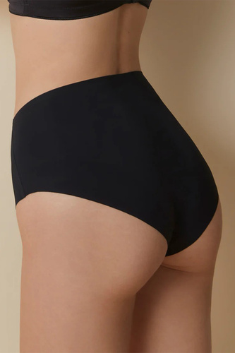 503 Női maxi alsónadrág Braga Selene fekete - magasított, varrás nélküli, alakformáló
