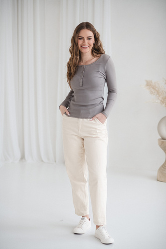 Tummy Milk&Love kismama és szoptatós felső viszkóz gray