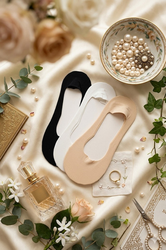 Magnetis GC-251139 láthatatlan balerina zokni pamut szilikon beige