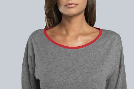 Accent női pizsama hossza. ujj, hossz. nadrág Italian Fashion - sötét melange