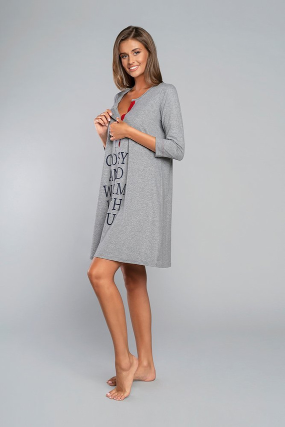 Balzsam Terhesség és szoptatás póló. 3/4 ujjú Italia Fashion - melange