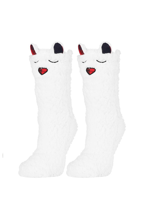 Moraj női zokni CDC1600-001 fehér rózsaszín- puffos, mosolygós és ABS csúszásgátló zokni