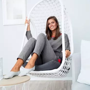 Accent női pizsama hossza. ujj, hossz. nadrág Italian Fashion - sötét melange