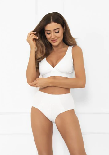 Libra maxi női bugyi csipkével | Italian Fashion fehér