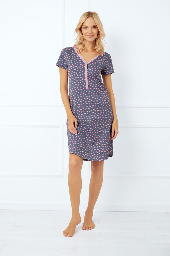 Tiana hálóing és szoptatós alsó, rövid ujjú Olasz divat - nyomtatás