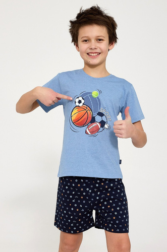 Fiú pamut pizsama Cornette Young Boy 790/126 Sport kék