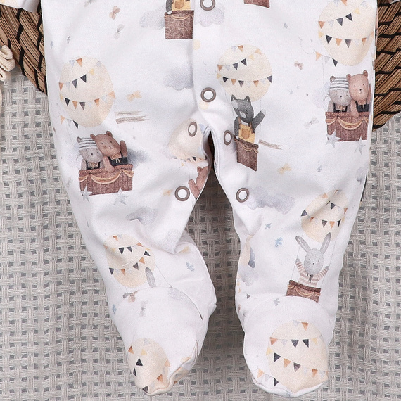 Nini baba rugdalózó Balloon Friends 100% bio pamut – újszülötteknek