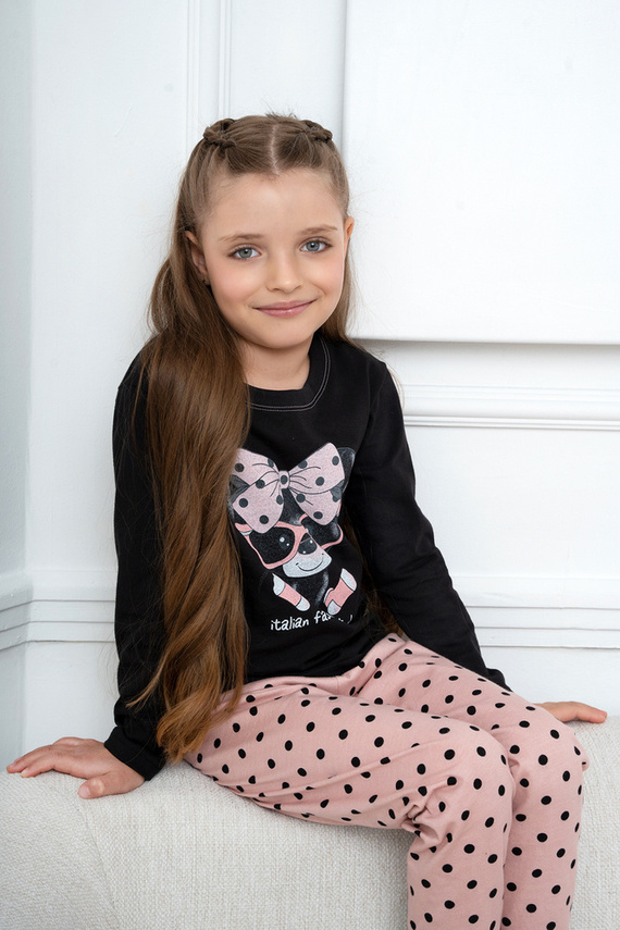 Bonilla Lány pizsama Italian Fashion - fekete/print