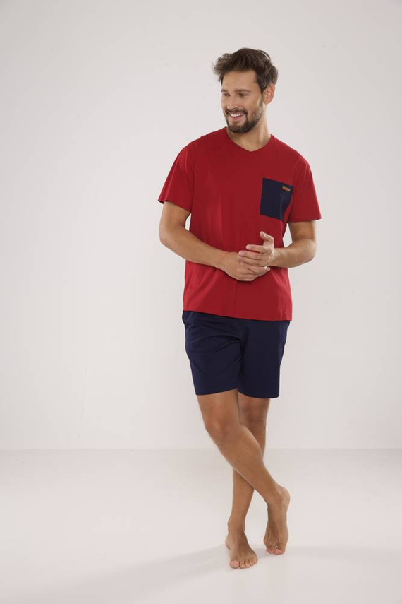 646 Kevin Férfi pizsama De Lafense - gesztenyebarna színű