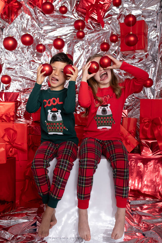 Tess Gyermek pizsama Italian Fashion - piros/print