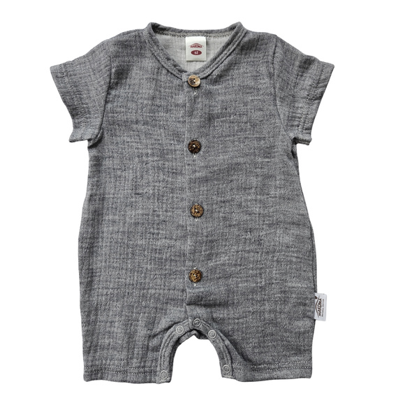 Baby Rampers Just Muslin 02235RN Makoma navy - muszlin 100% pamut, rövid ujjú, rövid ujjú