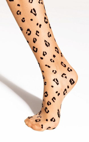 Divatos térdig érő zokni.28 20 den Gatta daino- pettyezett, nem nyomott szegélyű